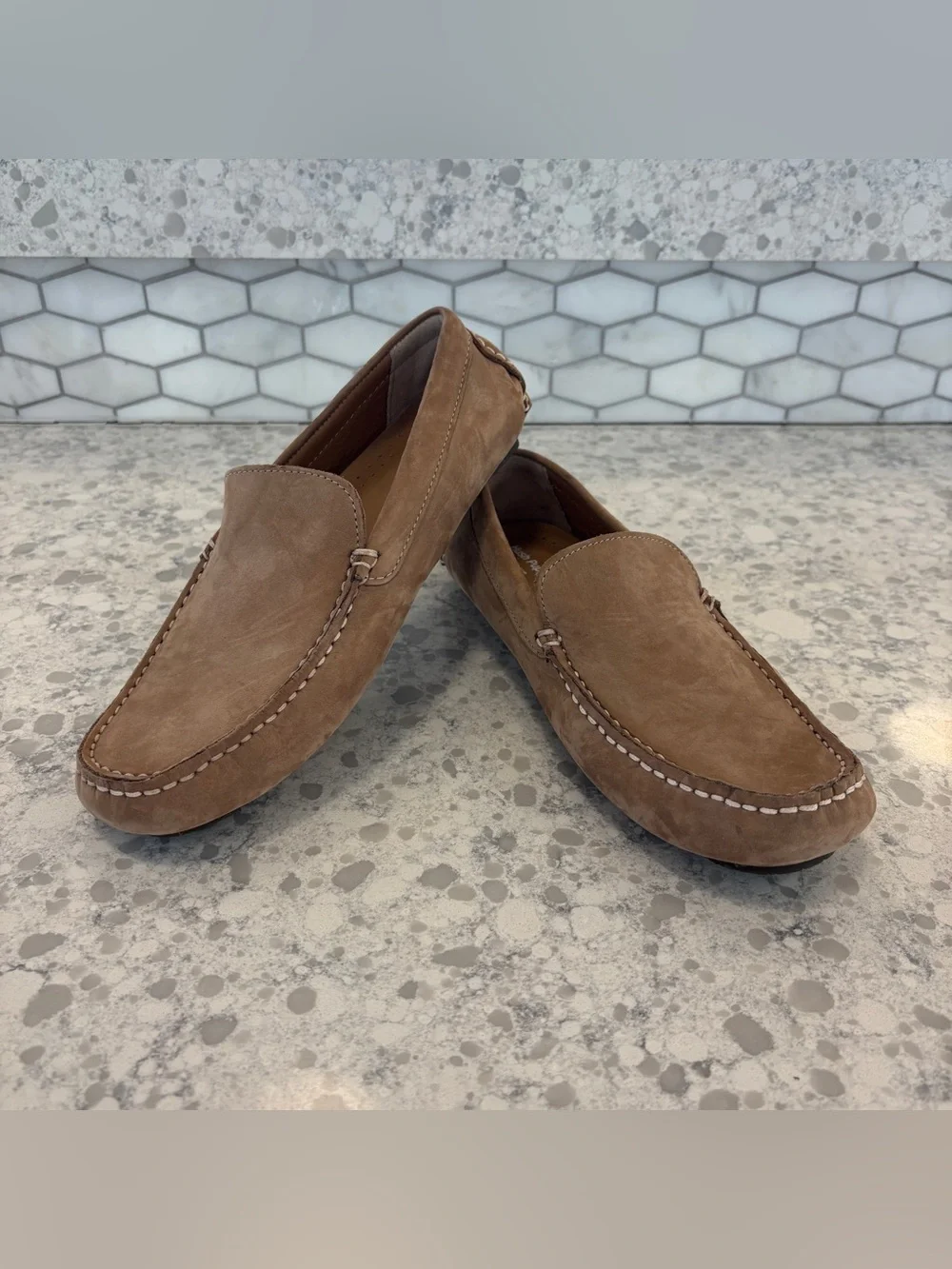 NWOT Hush Puppies Men's Monaco li Driving Style Suede Loafer, Size 7.5